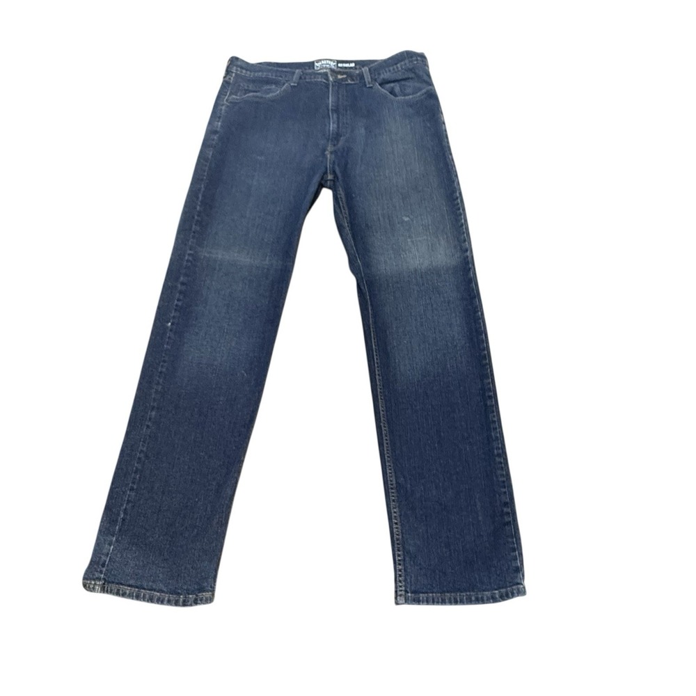 Mens Regular Fit‎ Dark Wash Denim Jeans Classic Staple Everyday 38x34